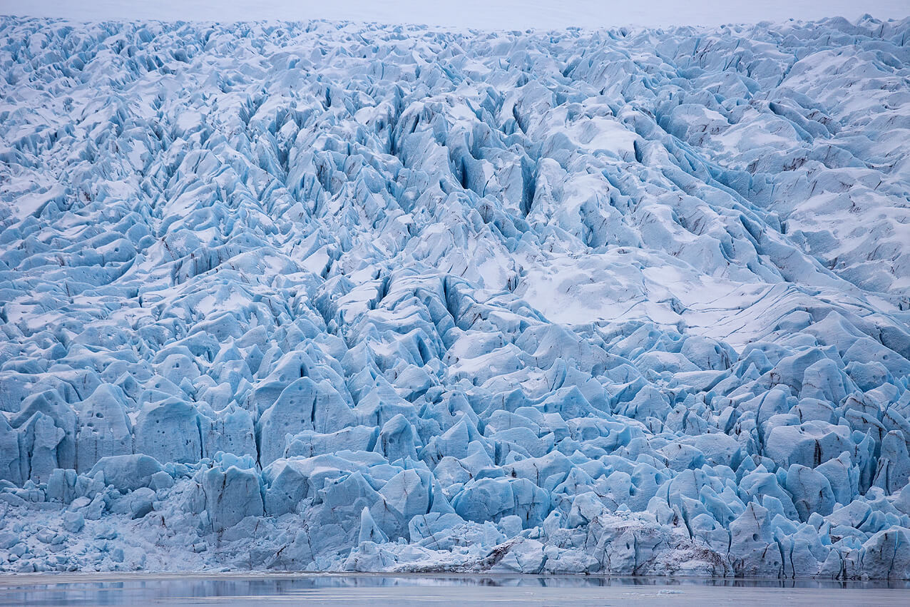 Die Abbruchkante des Gletschers Vatnajokull