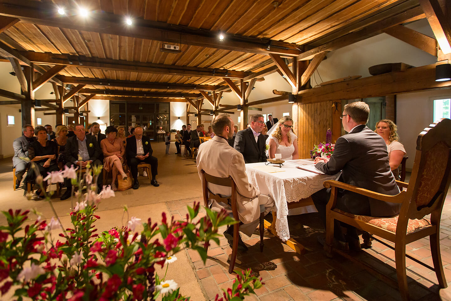 Standesamtliche Trauung im Wagnerhof des Museumsdorf Volksdorf