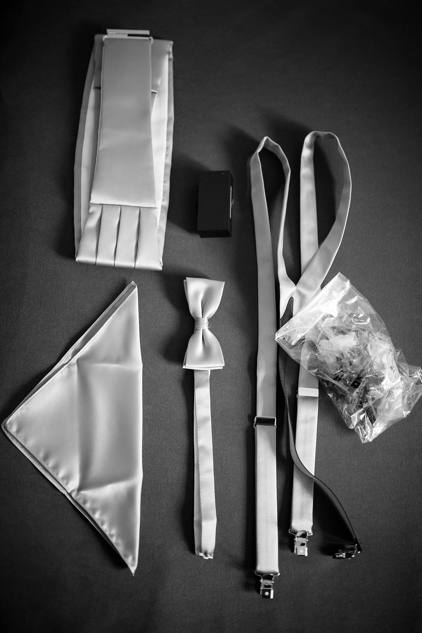 Garderobe des Bräutigams