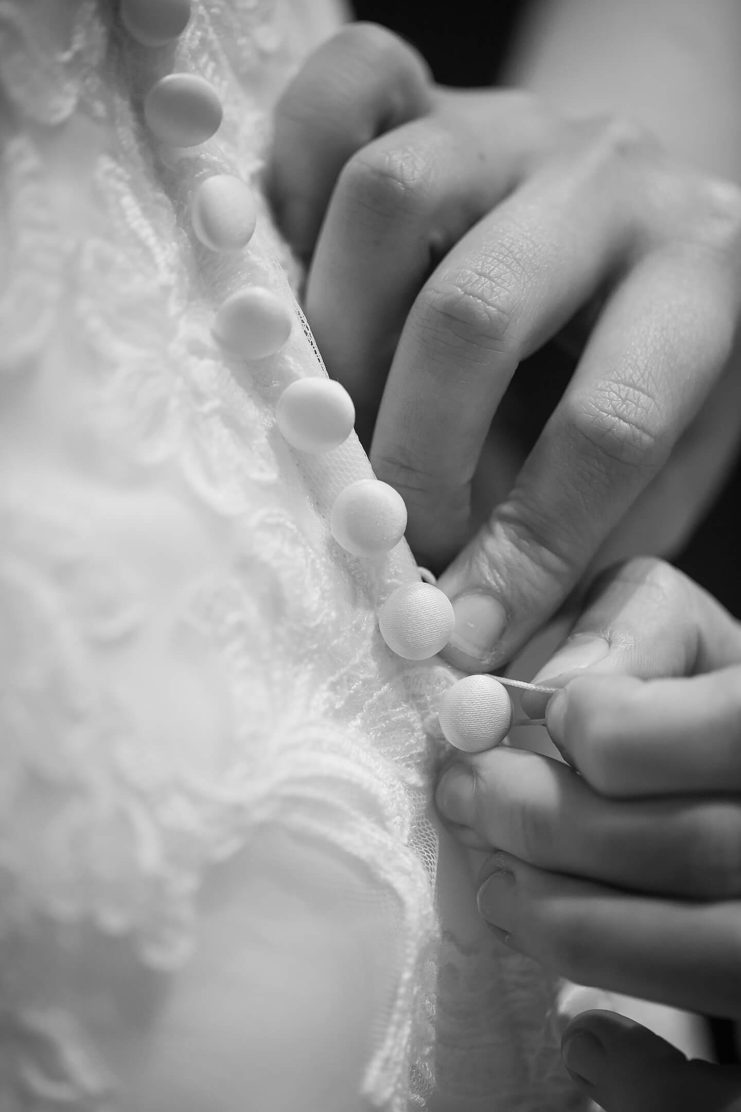 Detailaufnahme Hochzeitskleid