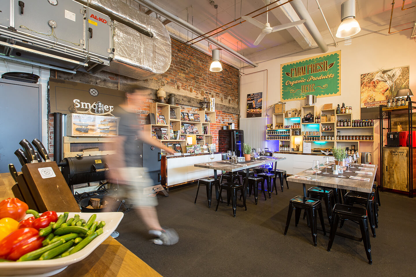 Die Grill-Akademie Hamburg im Firmenportrait. Hier eine Innenaufnahme