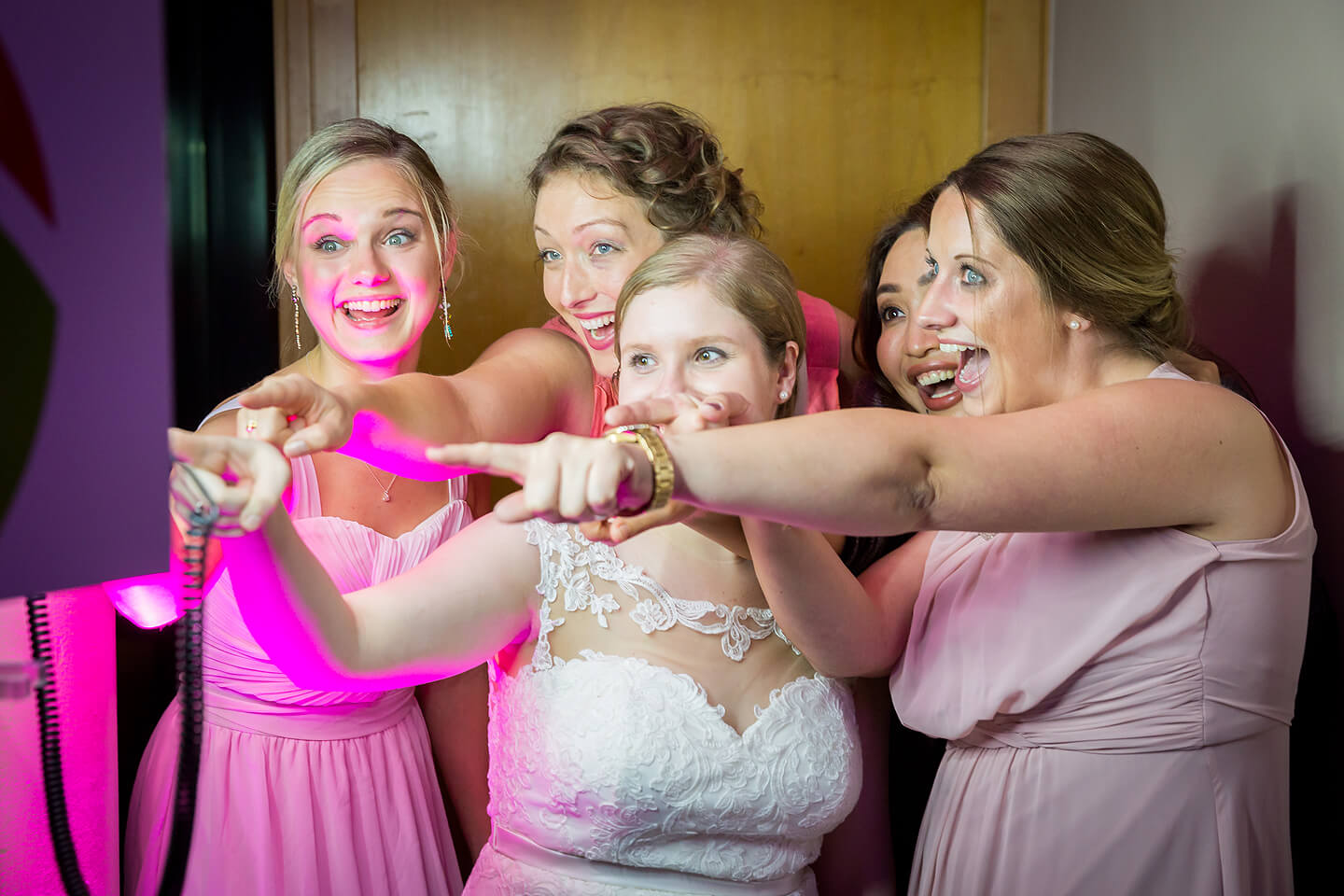 Photobooth mit Braut und ihren Mädels