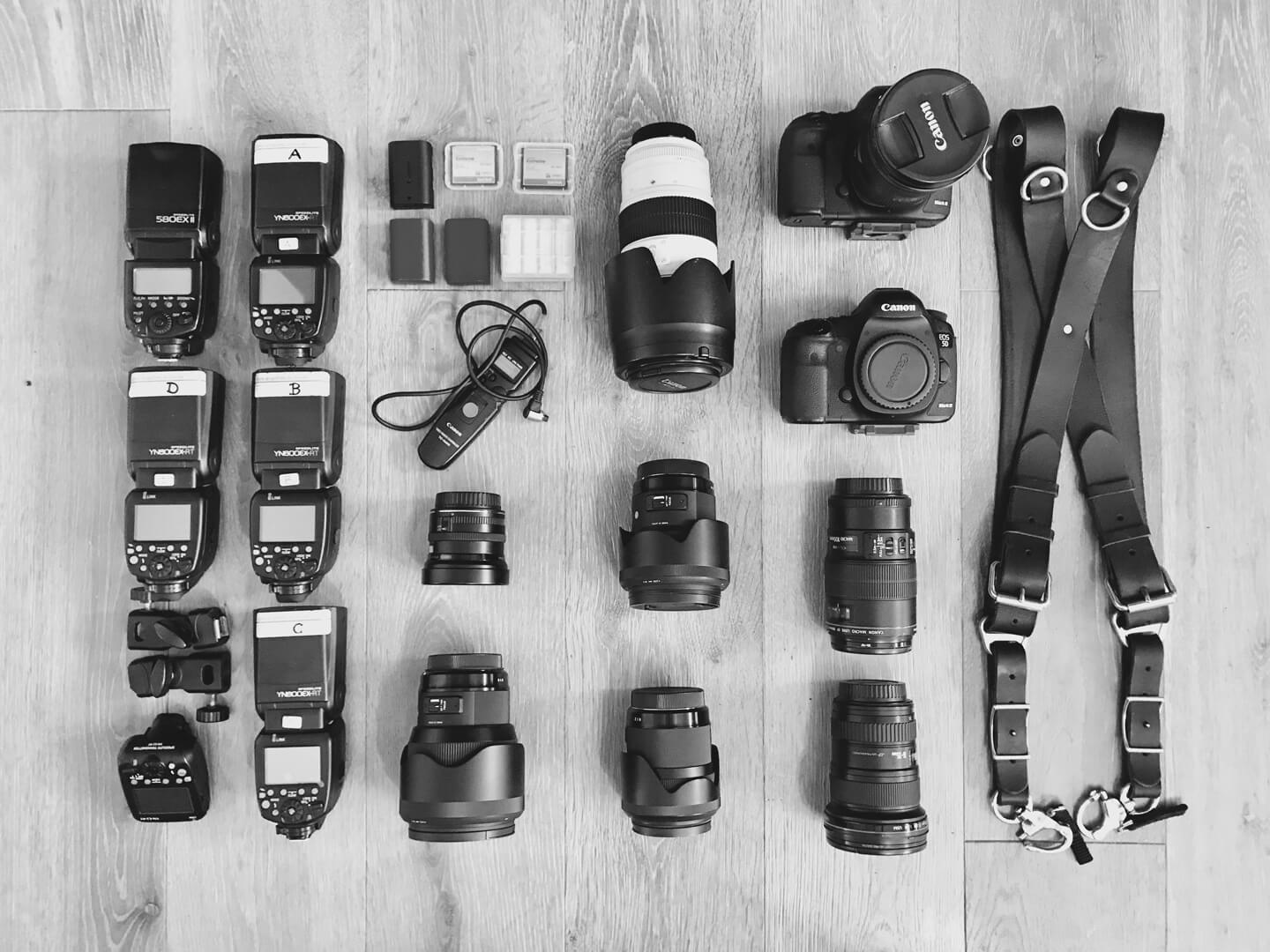 Equipment für den Hochzeitsfotograf