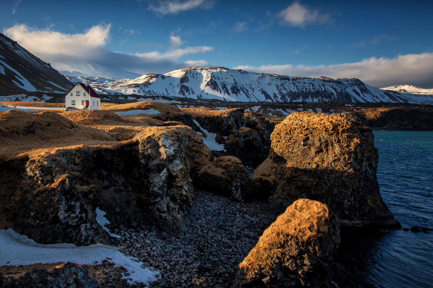 Das meistfotografierte Haus auf der Snaefelsness Halbinsel bei Arnarstapi