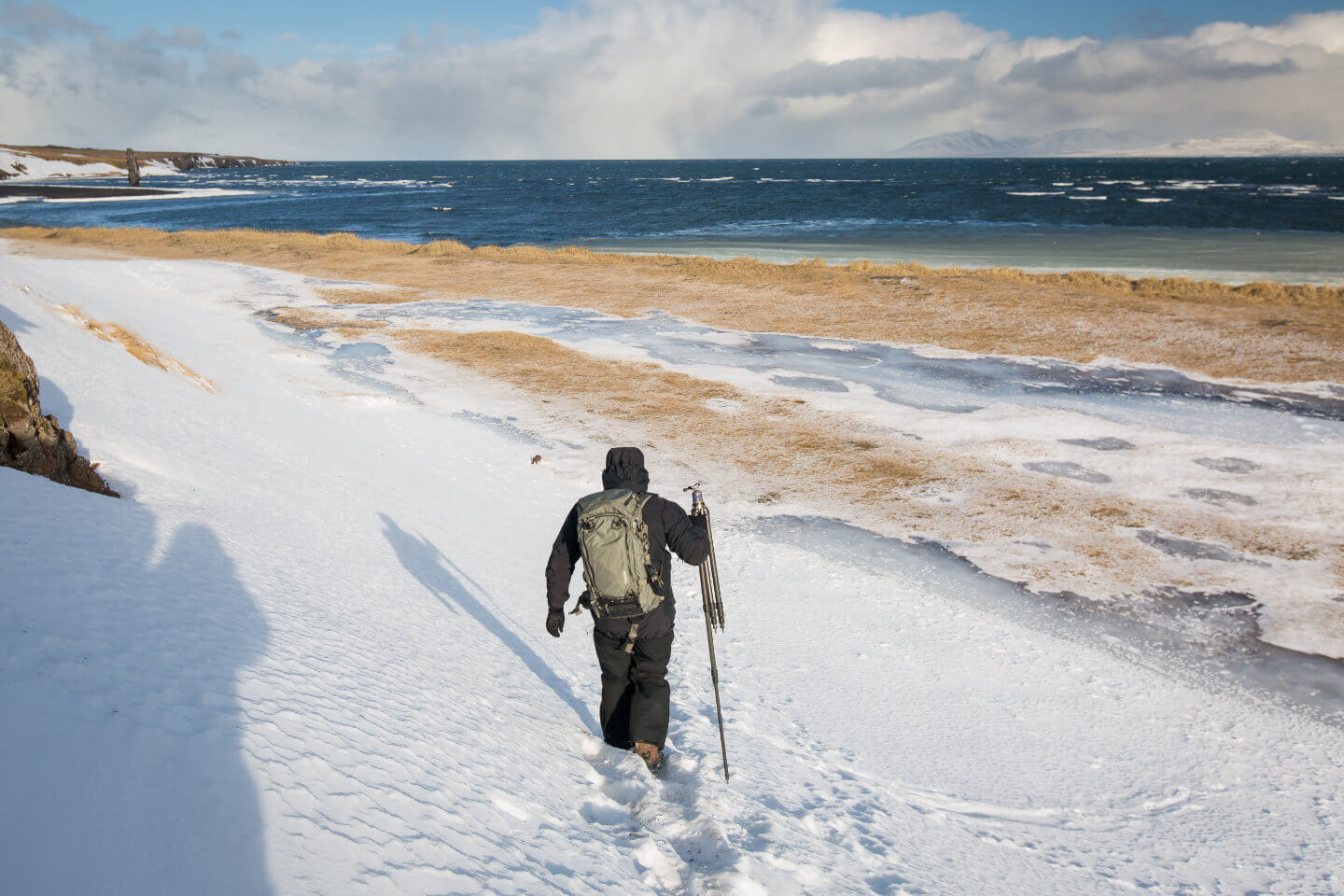 Island im Winter. Schnee und Kälte sind die natürlichen Begleiter