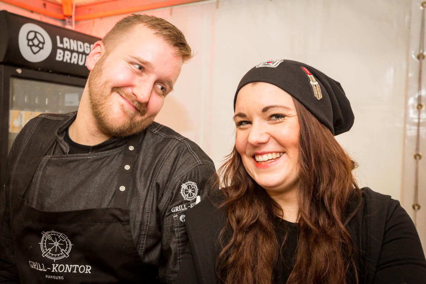 Freelancer Mitch Hein und Projektmanagerin Vanessa Politz repräsentierten u.a. das Grill-Kontor Hamburg