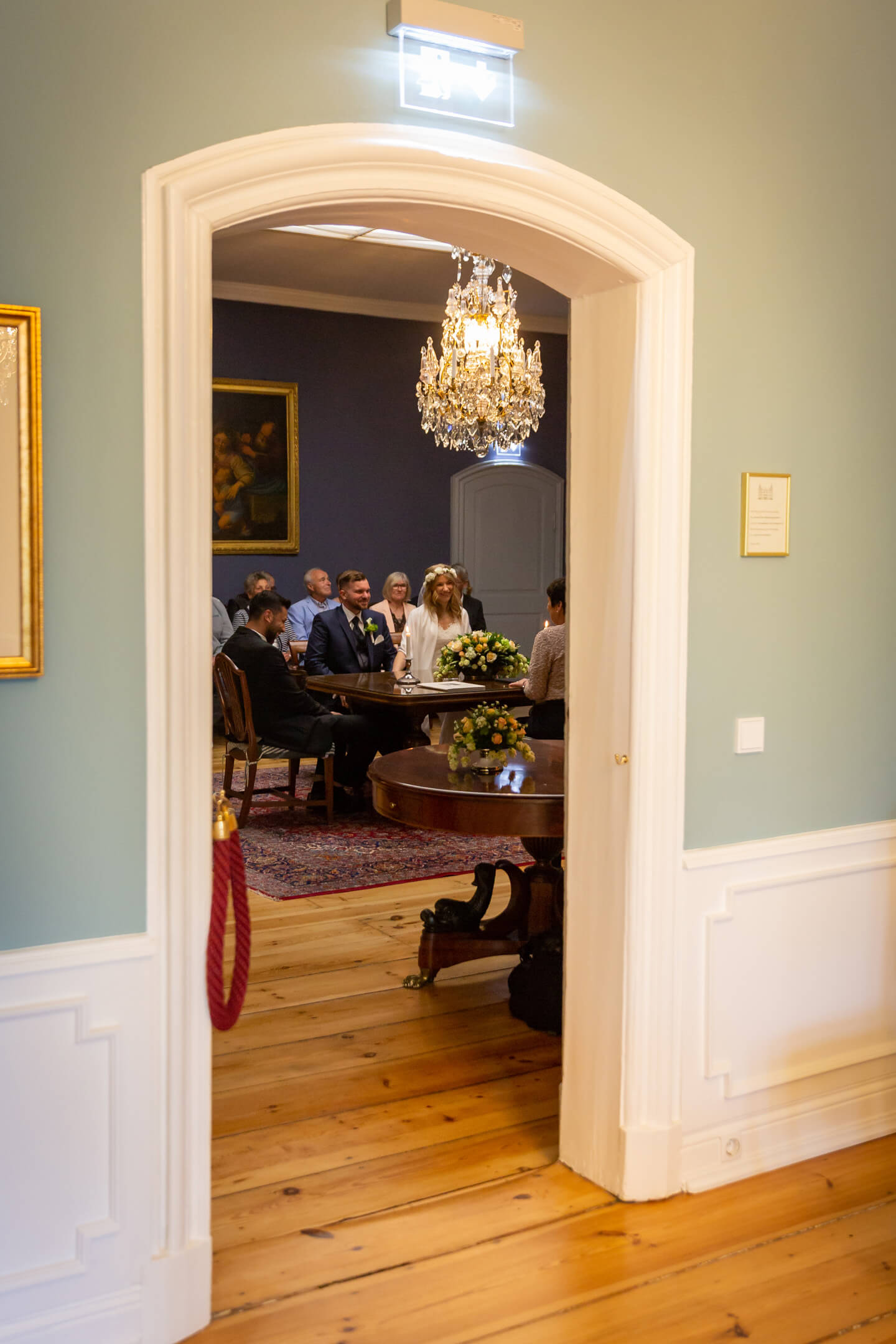 Ein Blick in das Trauzimmer im Schloss Ahrensburg