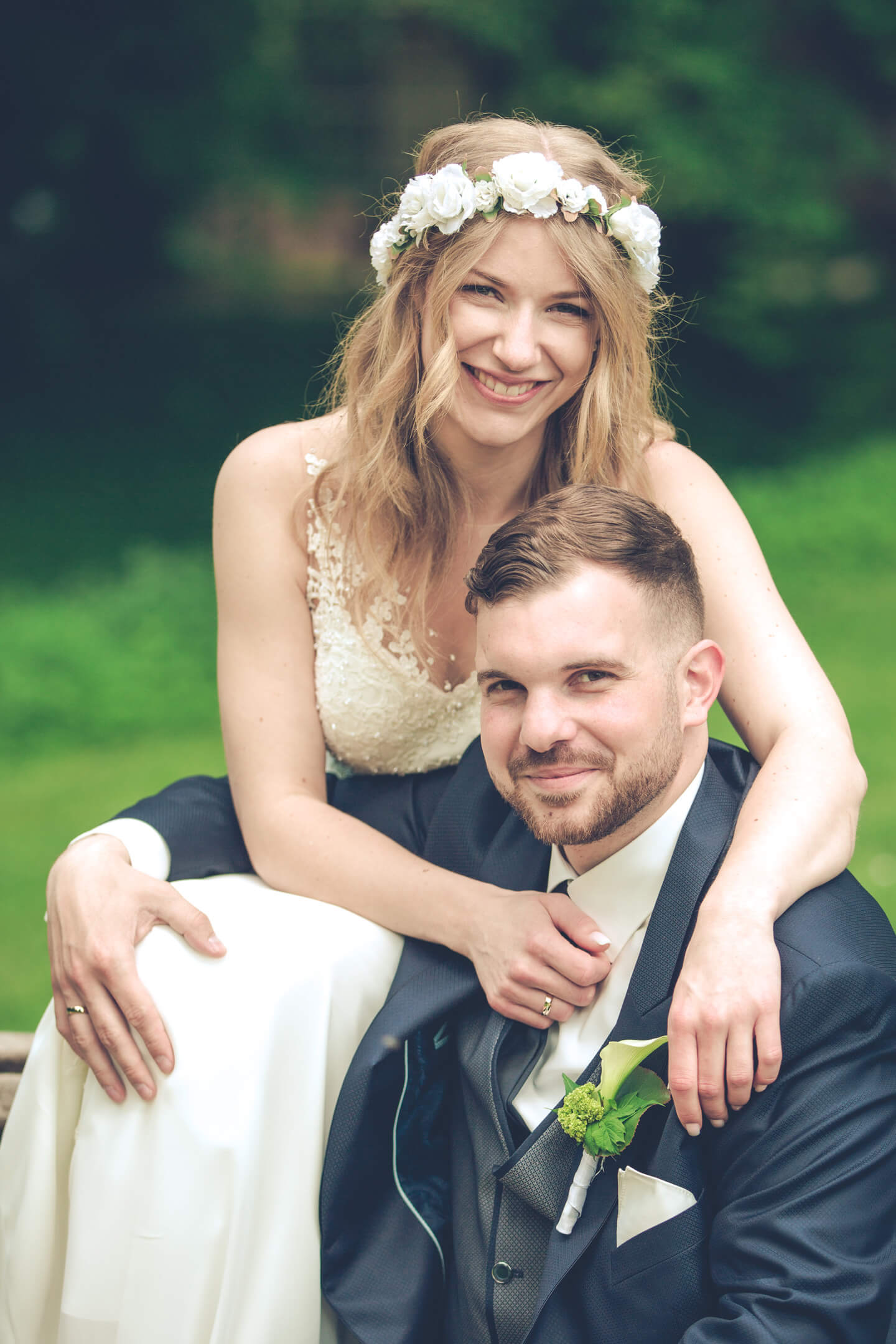 Hochzeitsfoto - im Schlosspark Ahrensburg aufgenommen