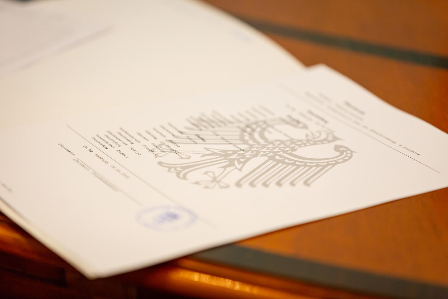 Die Heiratsurkunde vom Standesamt