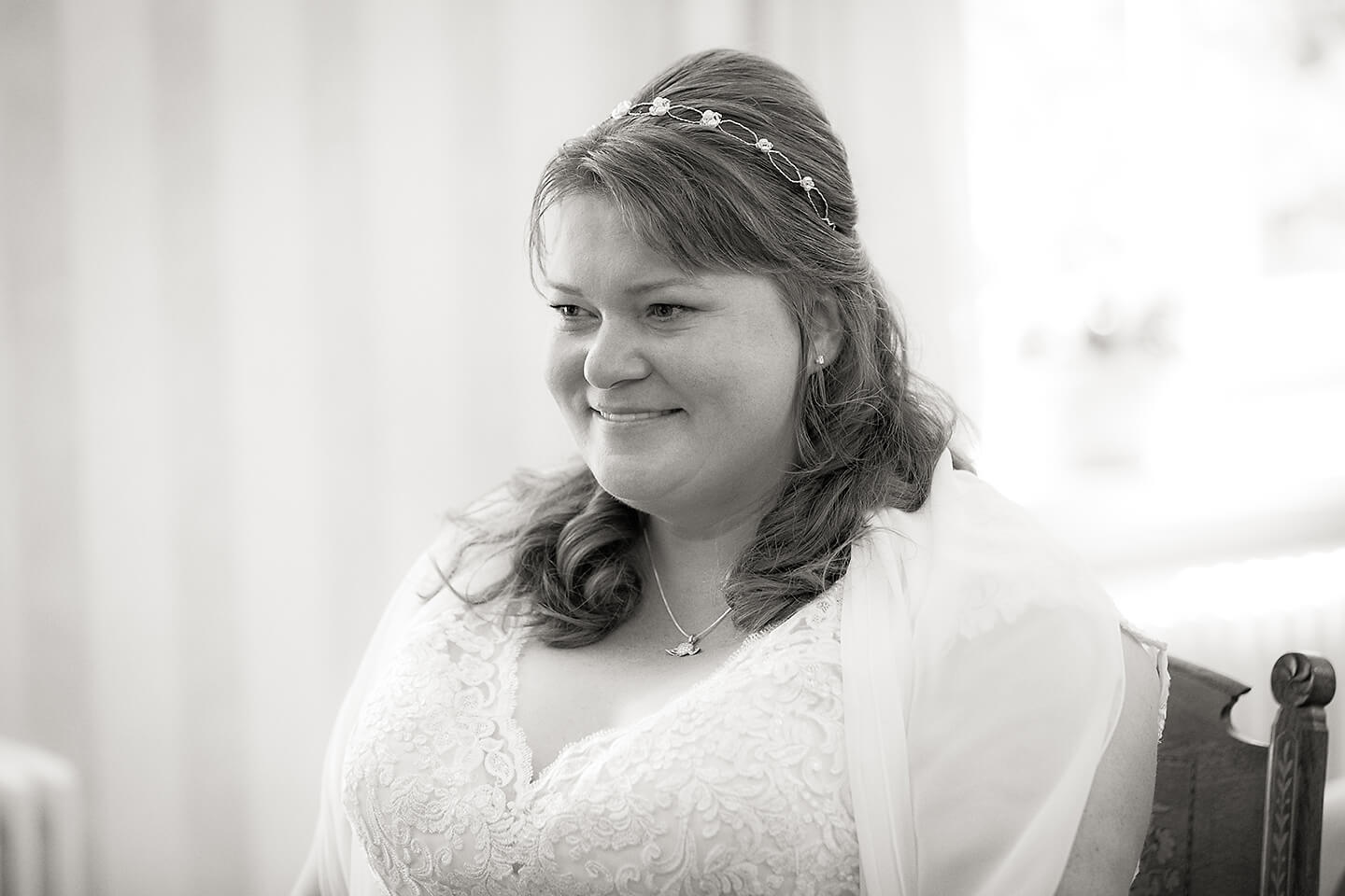 Braut im Standesamt Bergedorf