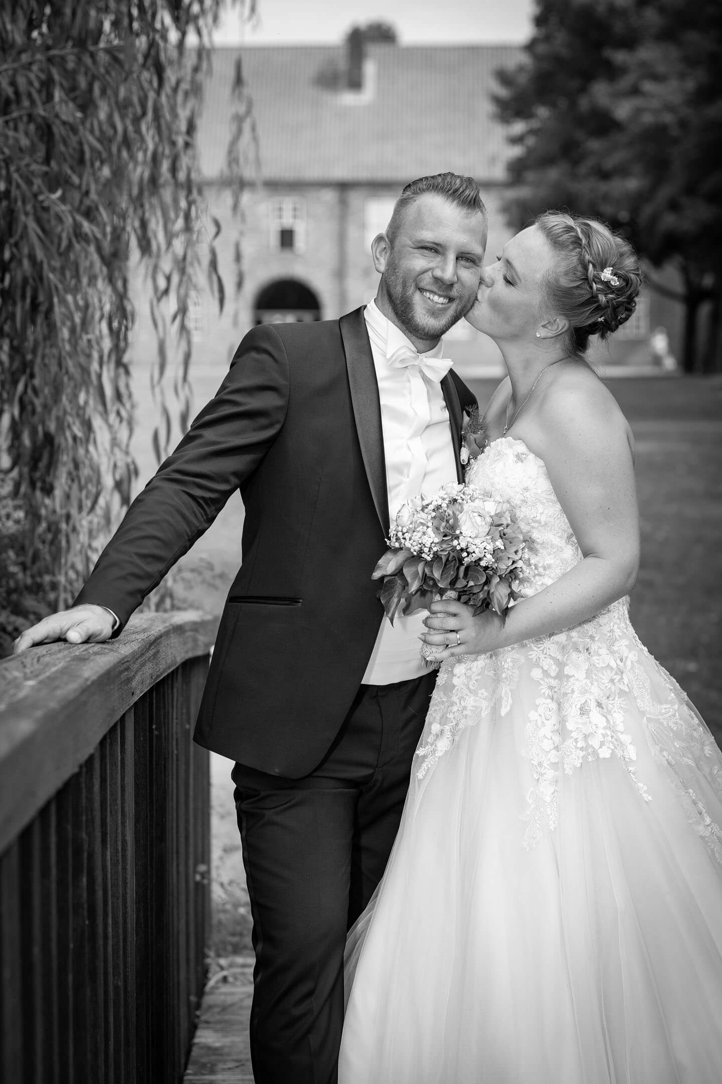 Schwarzweiss Hochzeitsfoto
