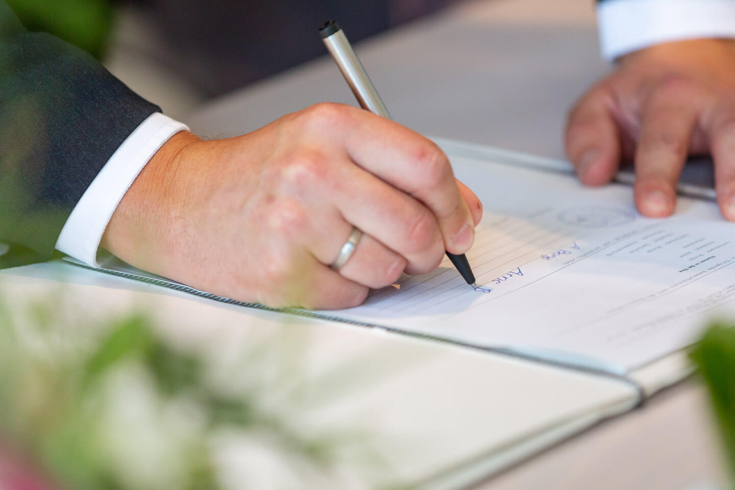 Unterschrift im Standesamt