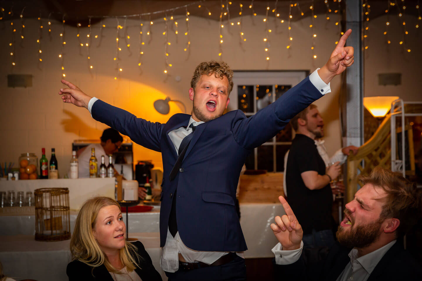 Partystimmung auf Hochzeitsfeier