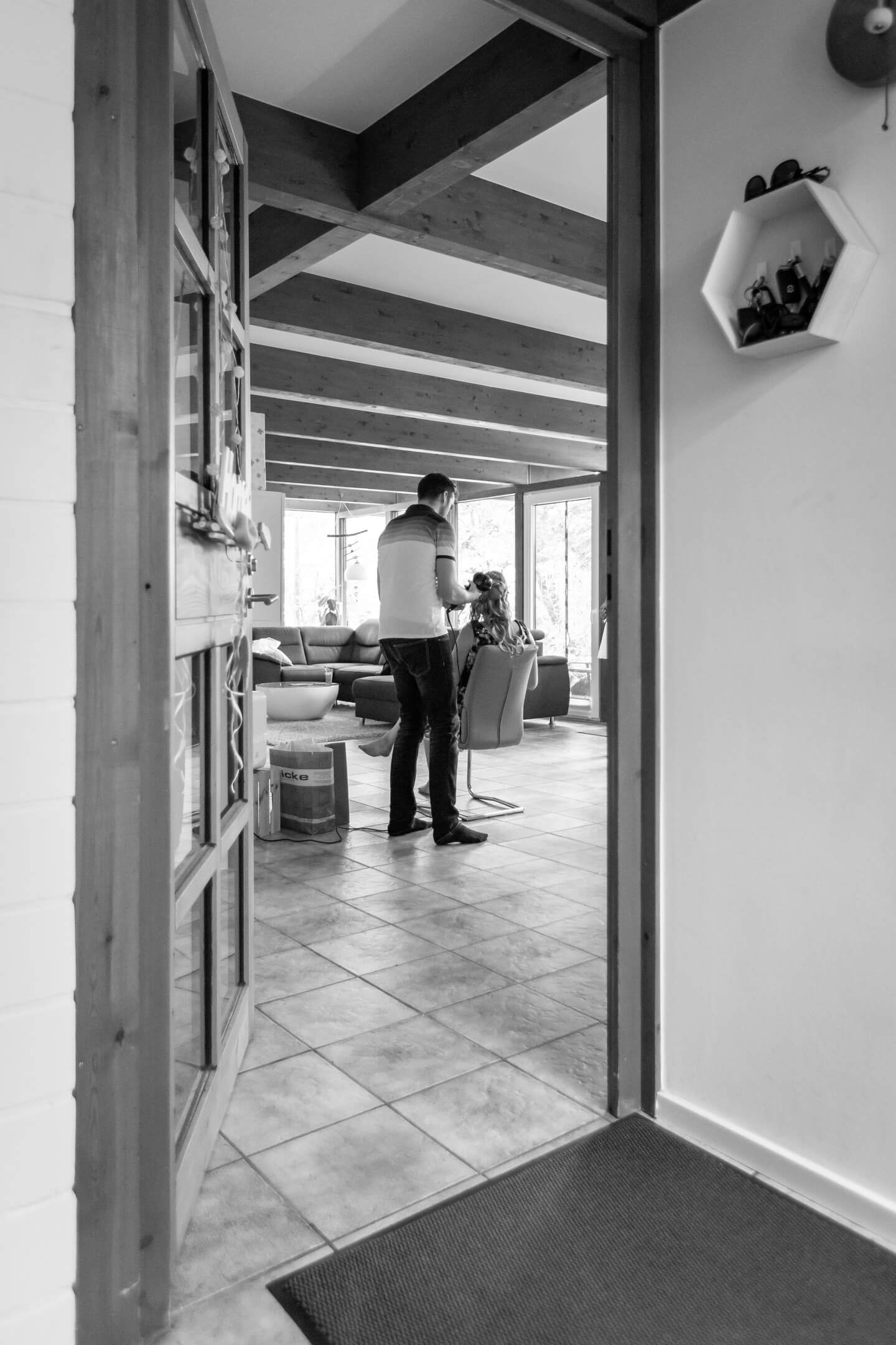 Der Blick ins Zimmer beim Getting Ready der Braut