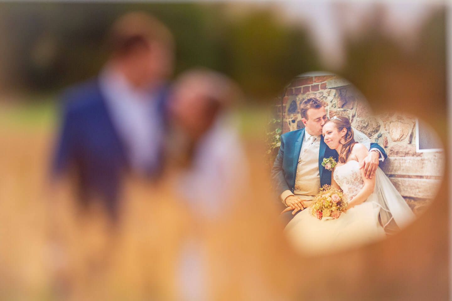 Dankeskarte mit ausgestochenem Herz