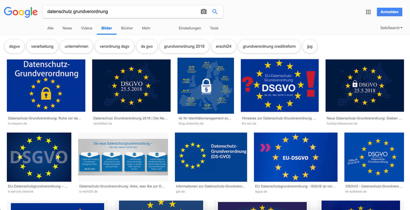 Screenshot DSGVO
