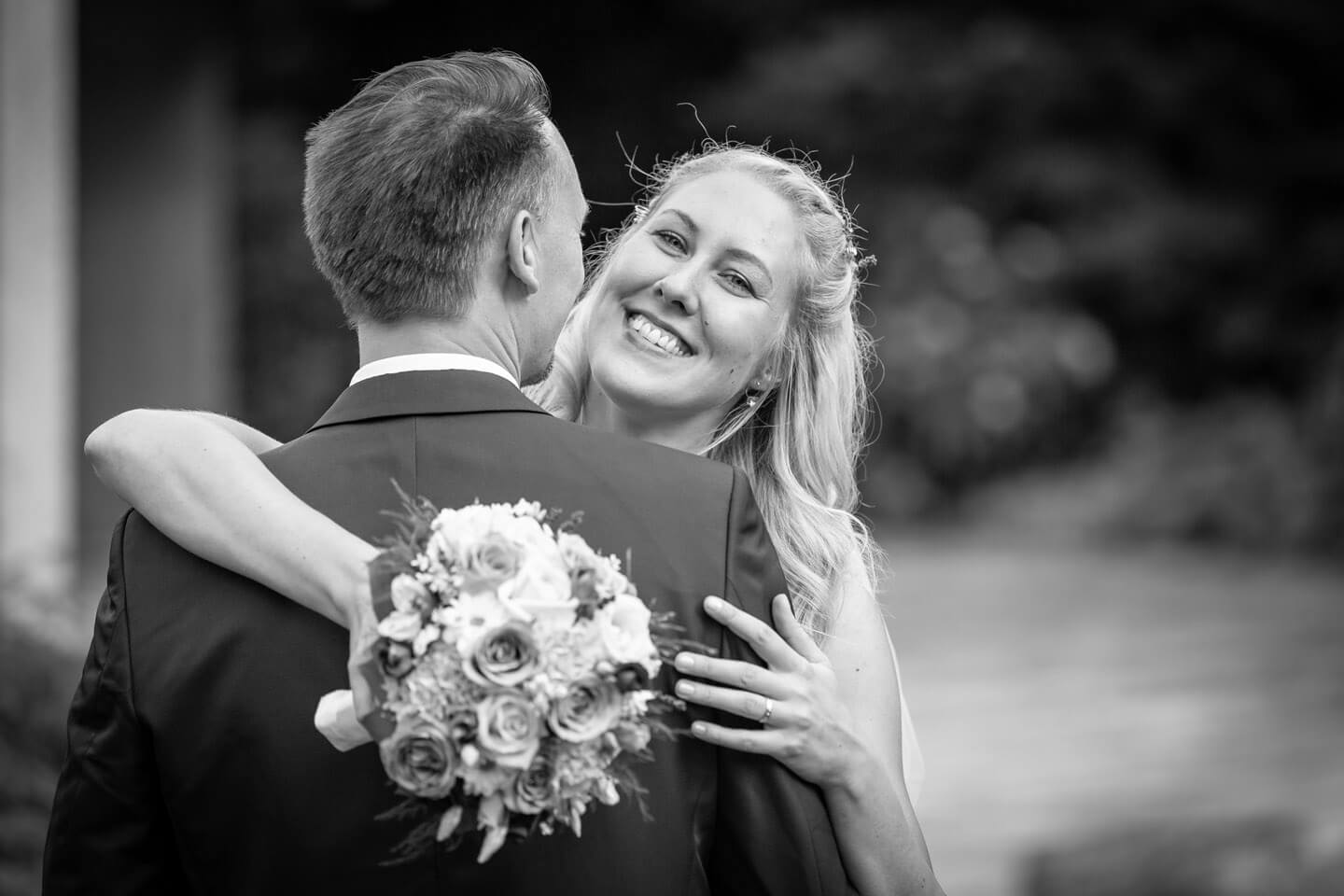 Hochzeitsfotos in Schwarzweiß