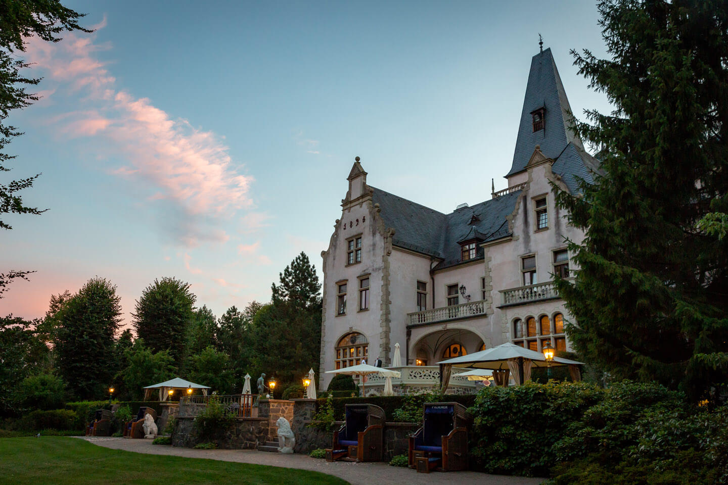 Schloss Tremsbüttel in der Dämmerung