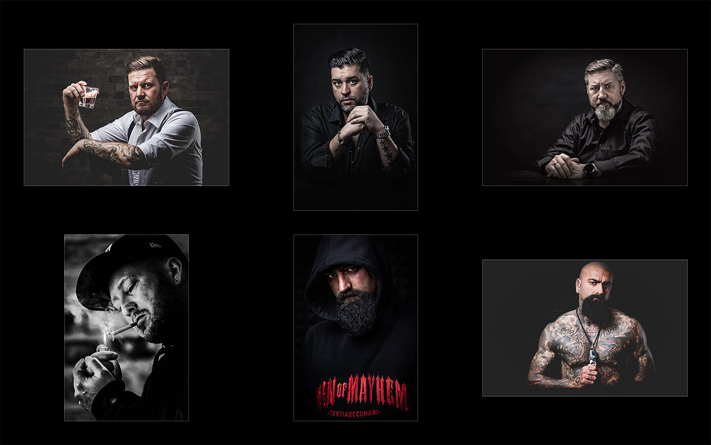 Düstere Männerportraits – Typen mit Tattoos!