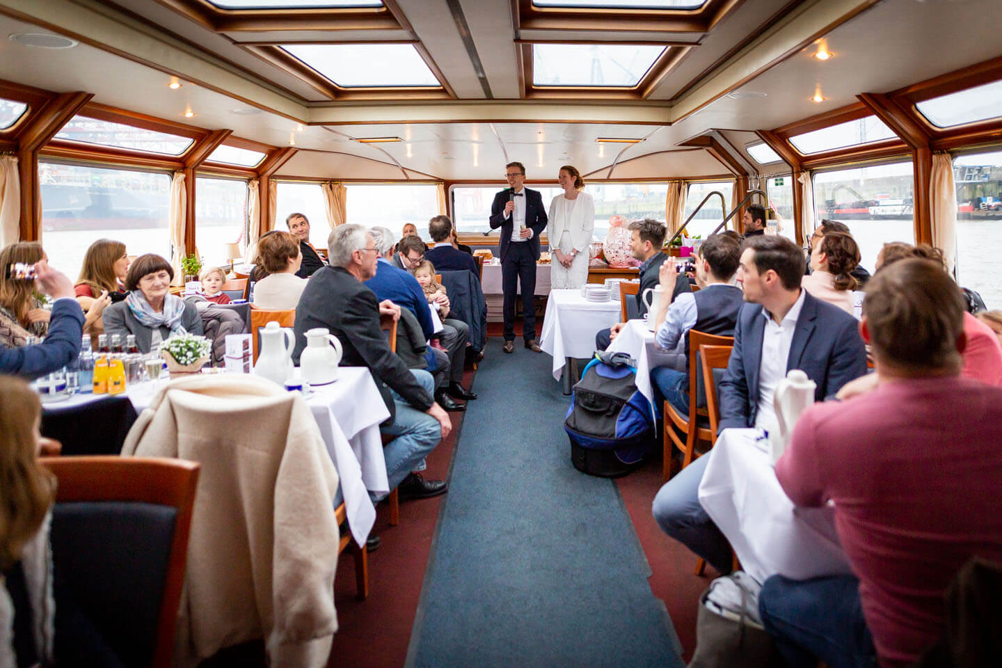 Ansprache zur Hochzeit auf Barkasse im Hamburger Hafen