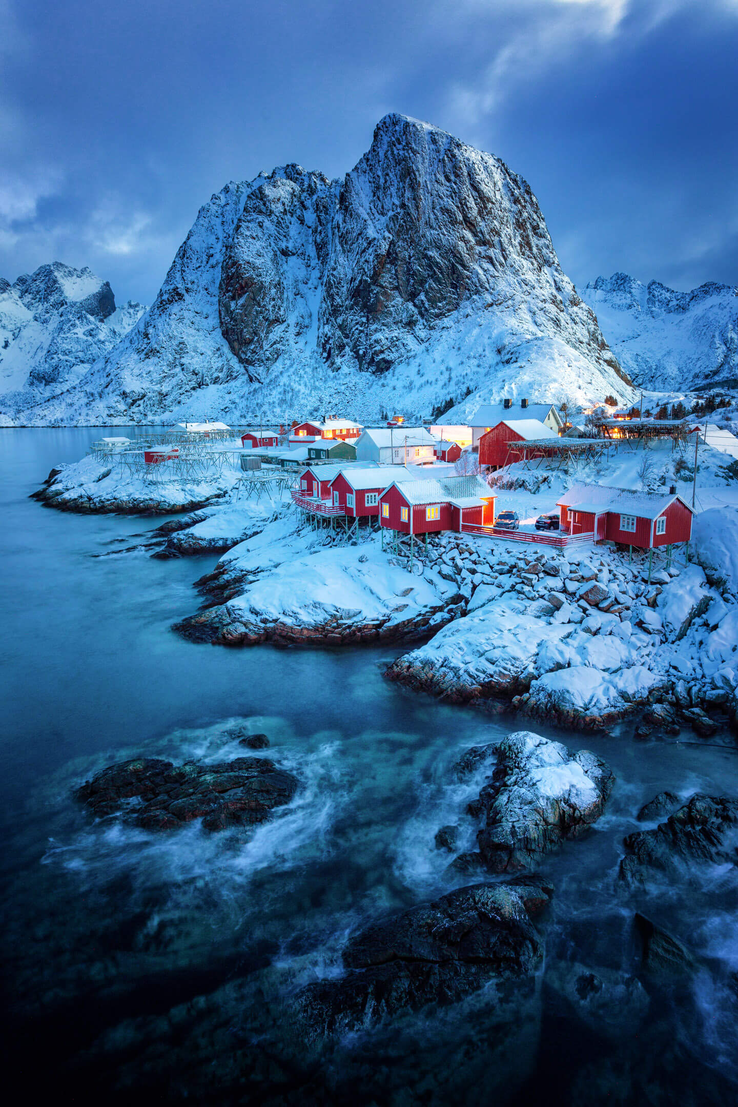 Klassiker: Hamnoy in den frühen Morgenstunden