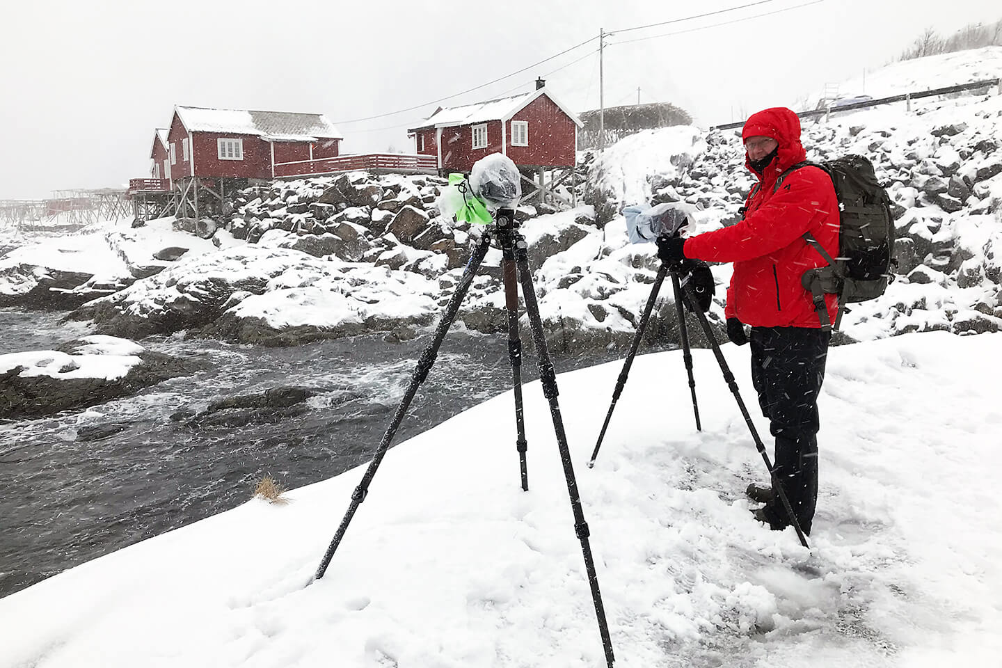 Lofoten fotografieren im Winter. Hier ein Making of in Hamnoy