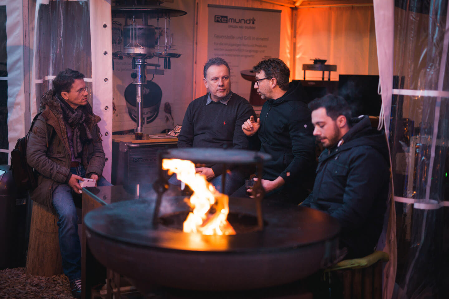 Abends auf der Messe