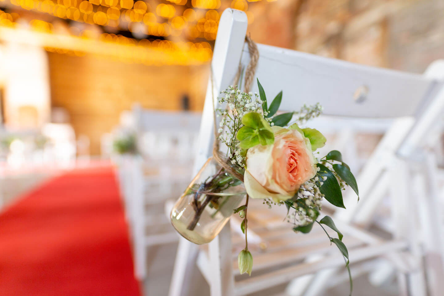 Deko bei einer Hochzeit bei Hamburg