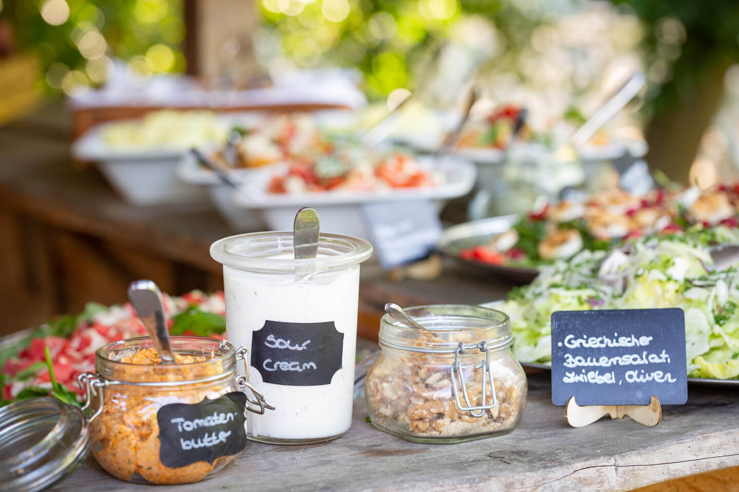 Details vom Gartenbüfett