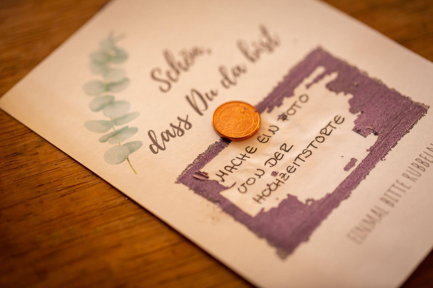 Gästekarte freirubbeln