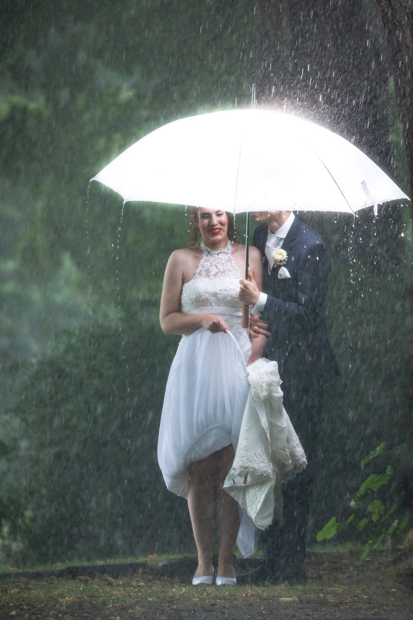 Hochzeitsfotos und schlechtes Wetter