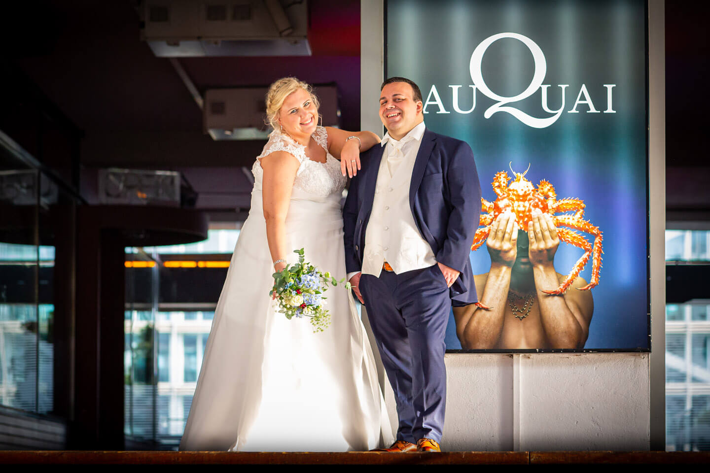 Hochzeit im Hamburger Hafen beim Restaurant Au Quai