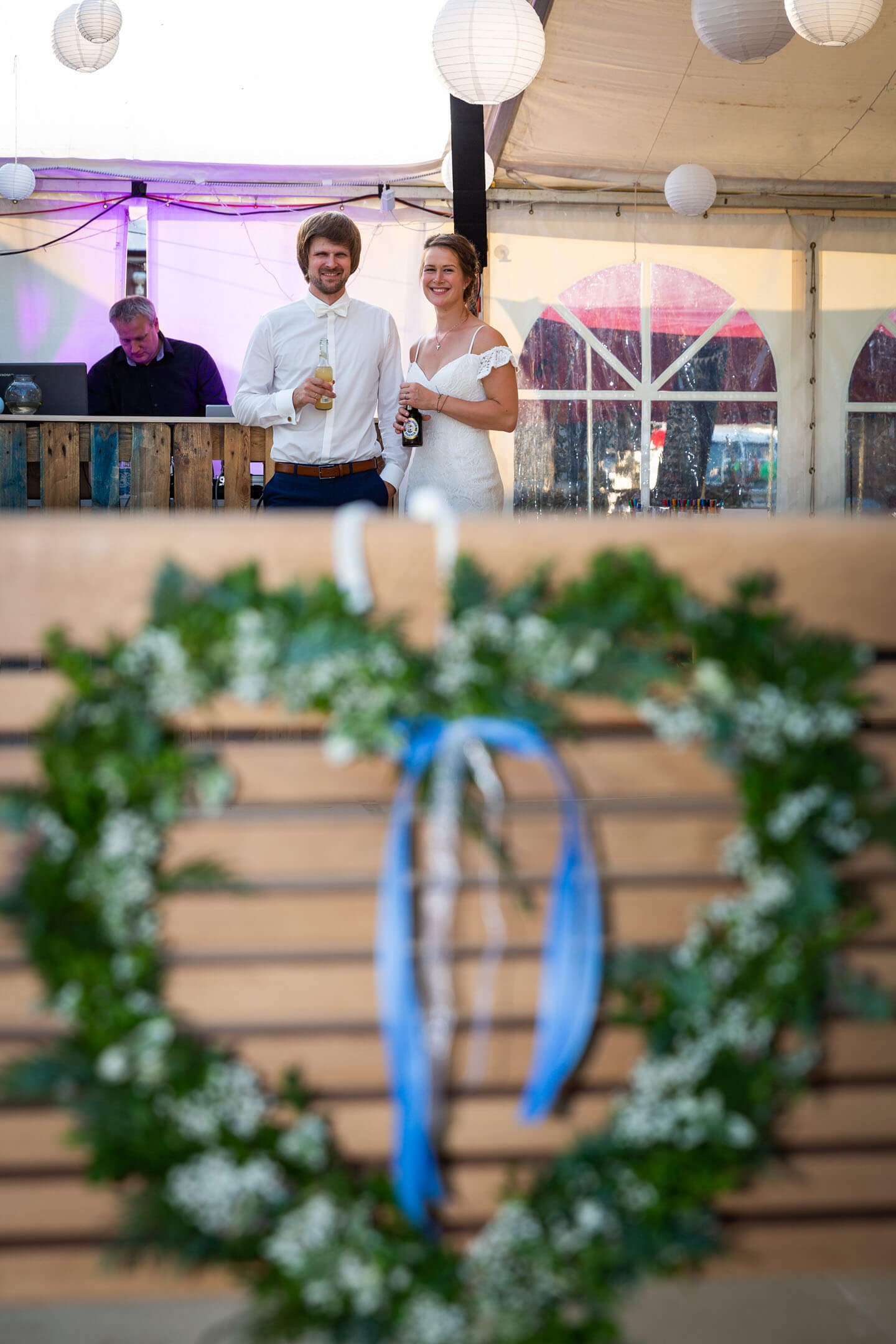 Blumenkranz in Herzform