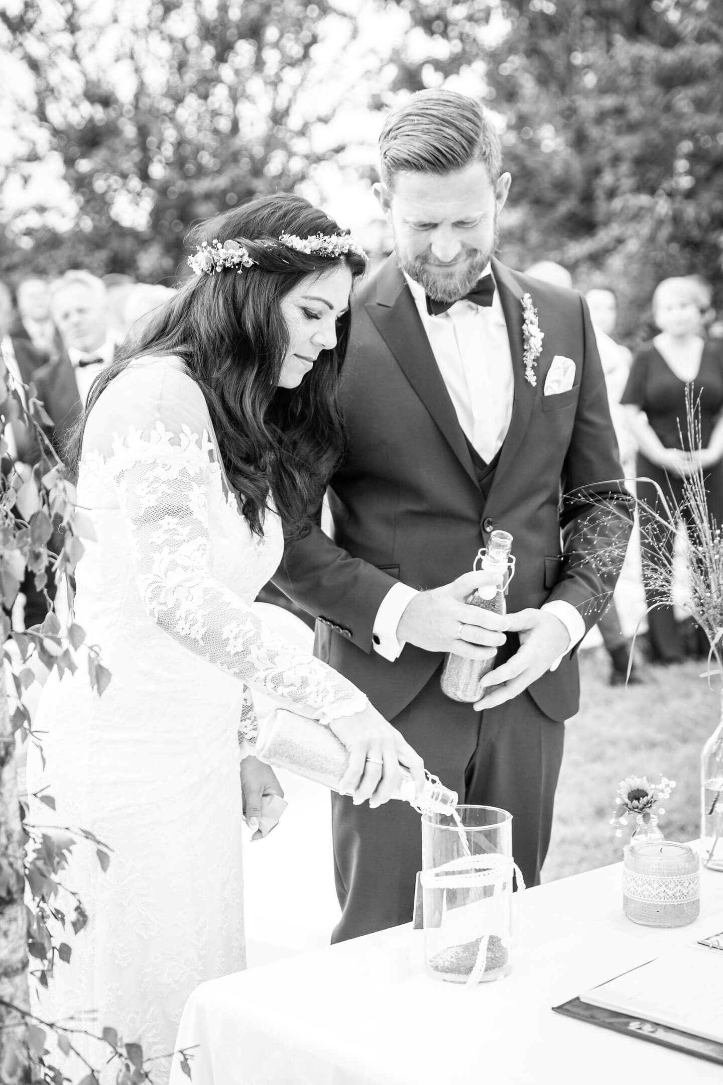 Hochzeitsfotos in Schwarzweiß