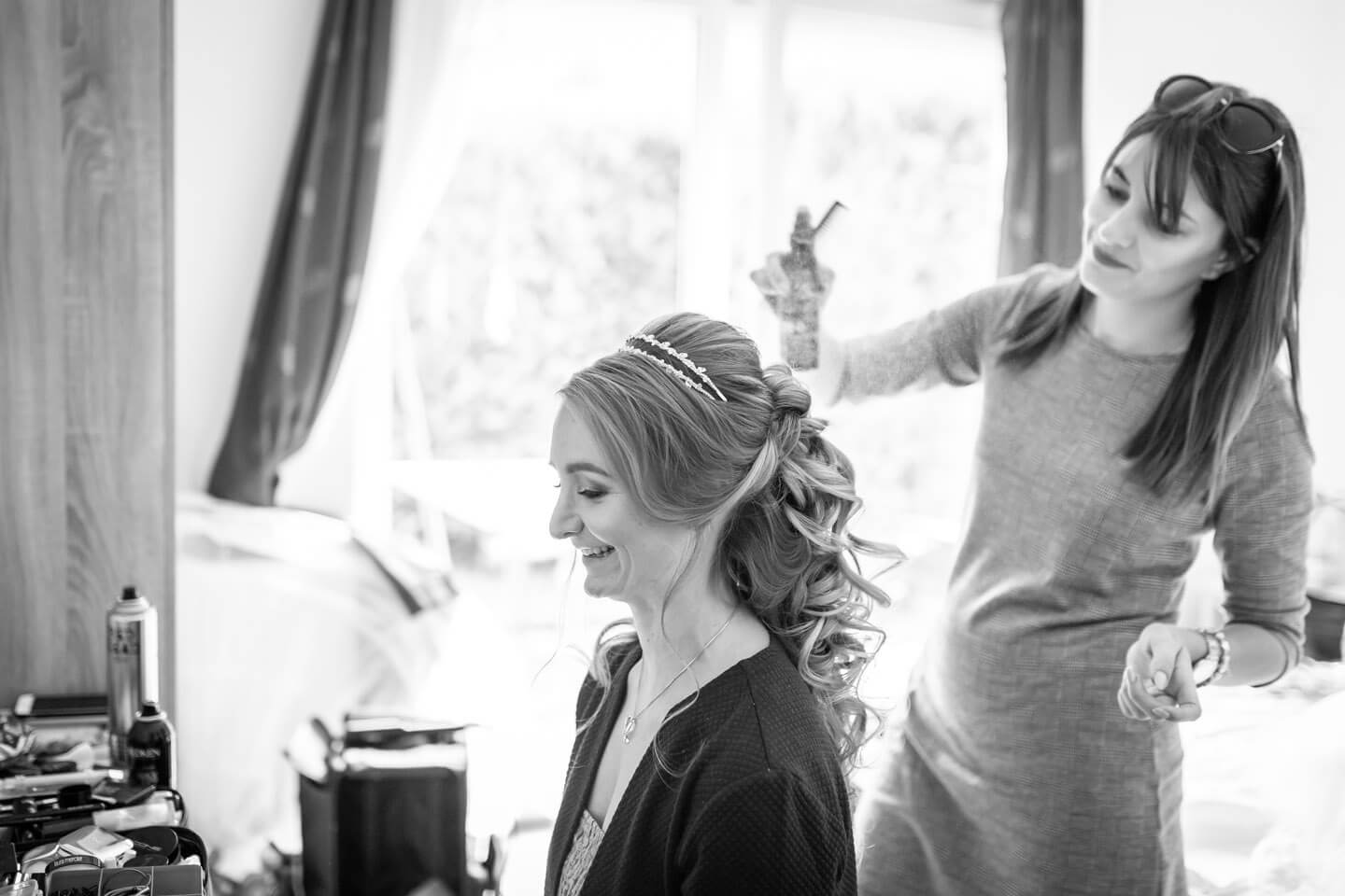 Getting Ready mit Frisörin