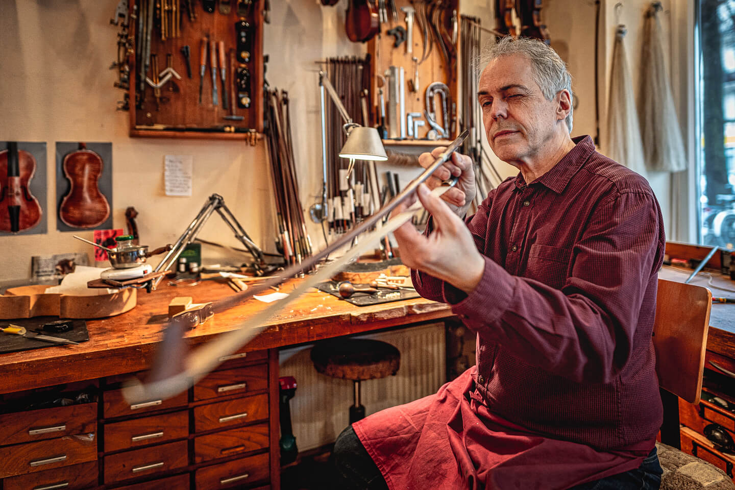 Prüfen des Geigenstocks