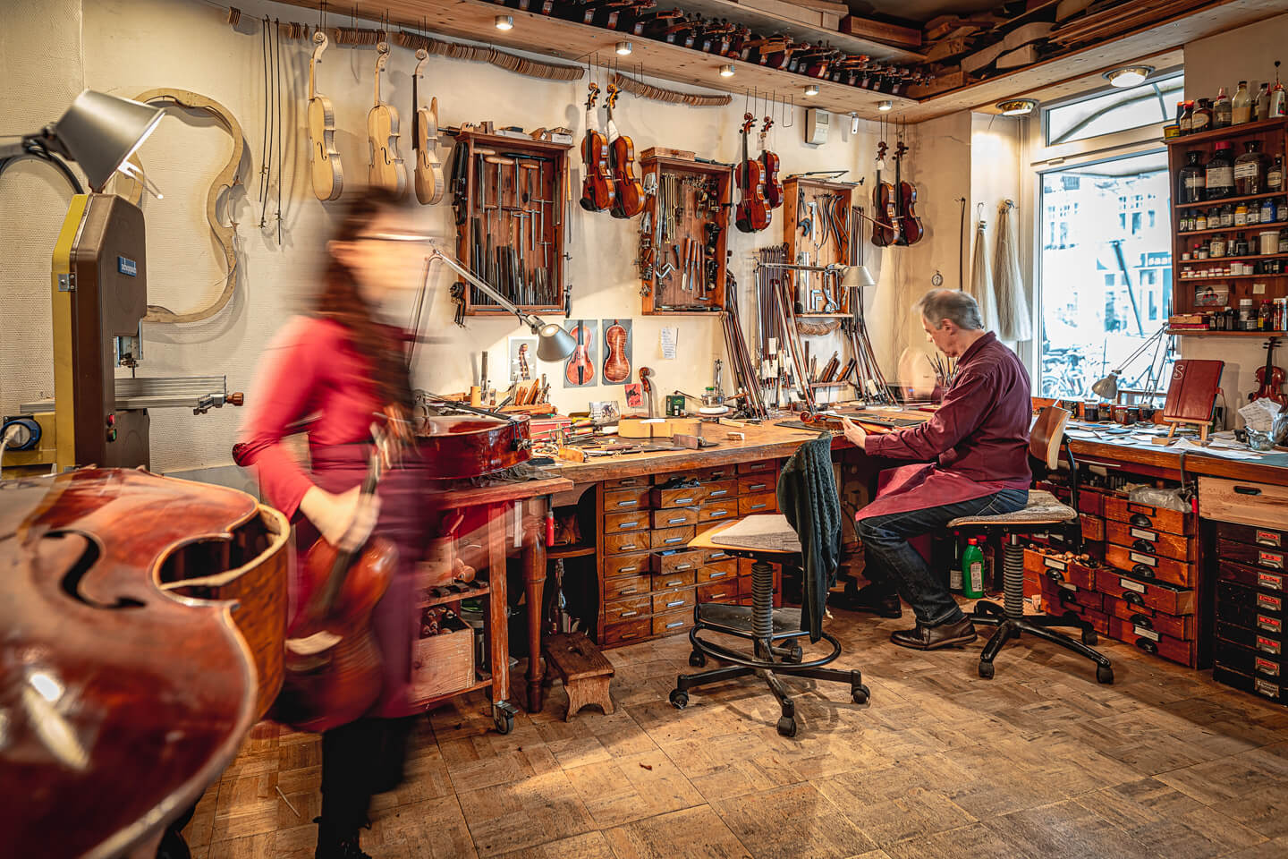In der Werkstatt von Geigenbauer Stefan Sielaff. (Foto: Florian Läufer)