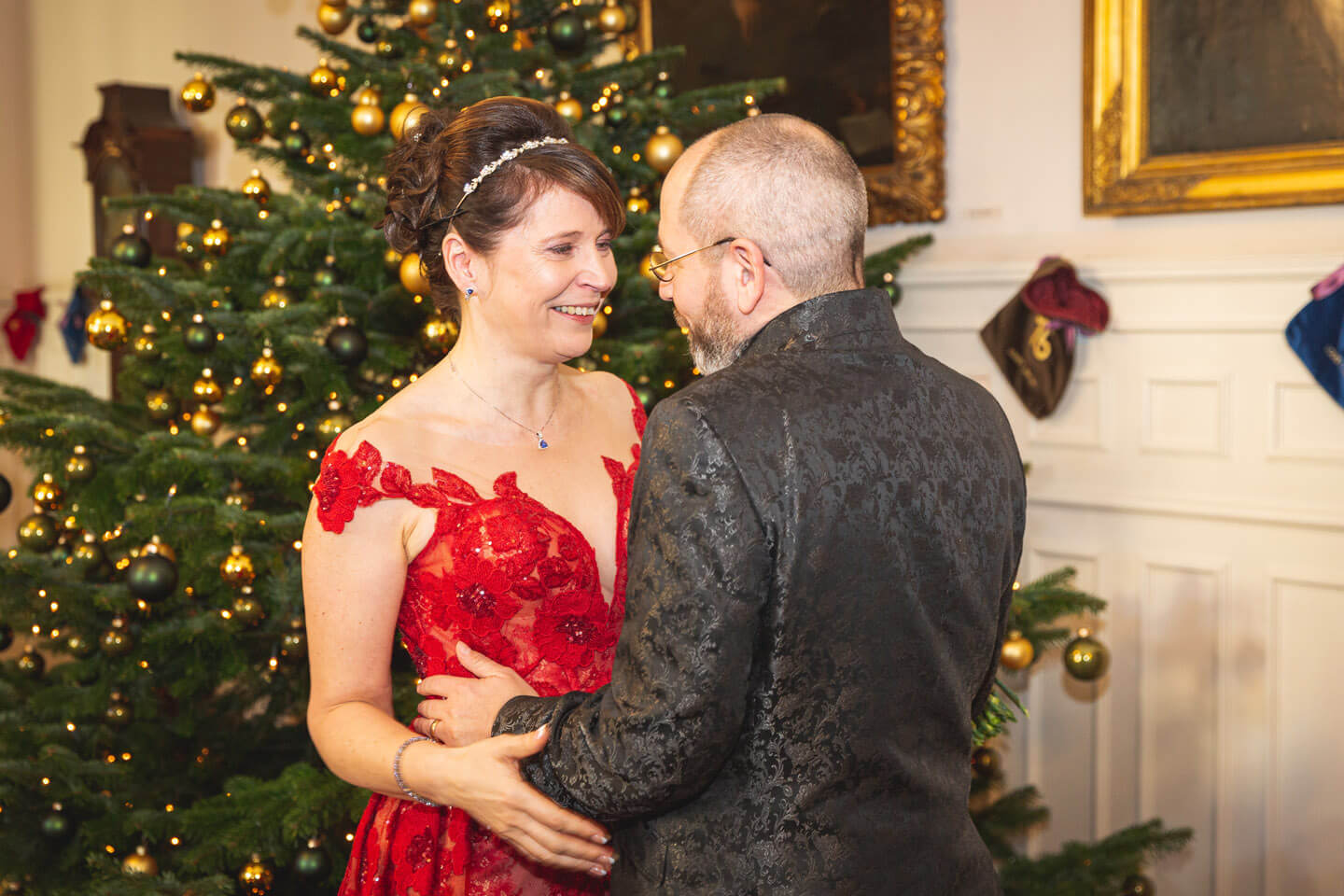 First View am Weihnachtsbaum im Hotel Jacob