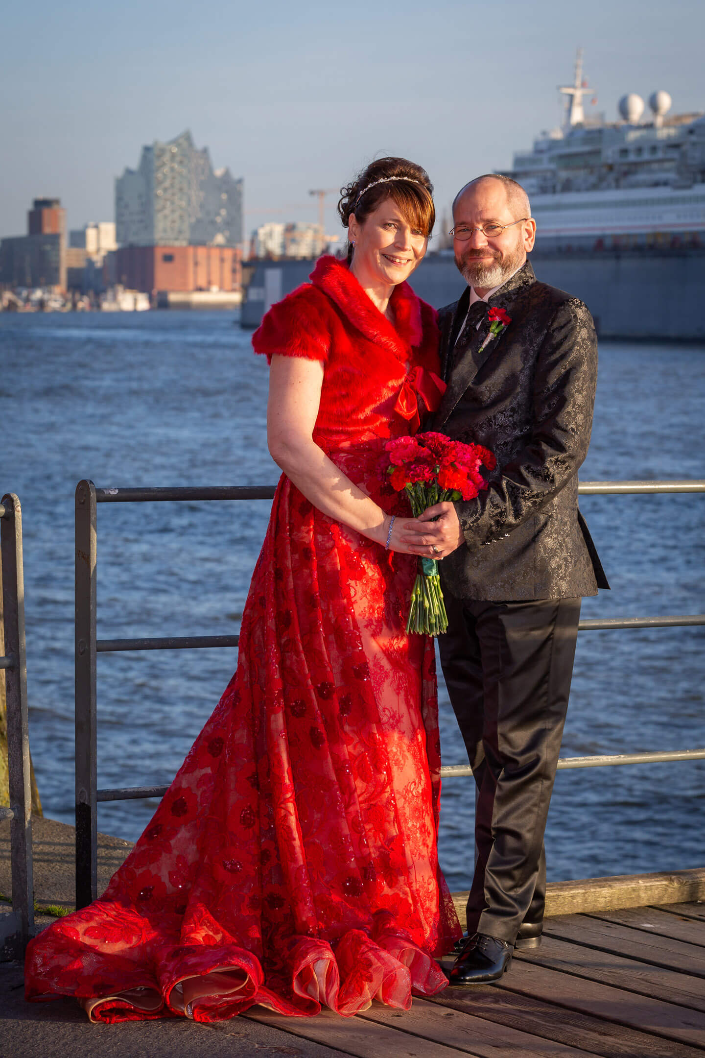 Hochzeitsfoto mit Elbphilharmonie