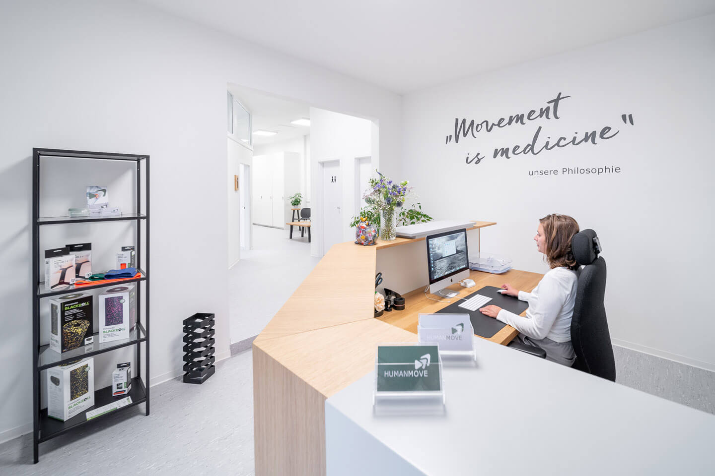 Empfangsbereich der Praxis Human Move