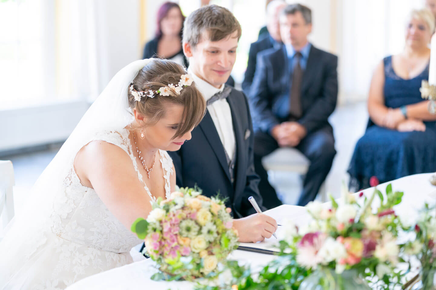 Unterschrift der Heiratsurkunde