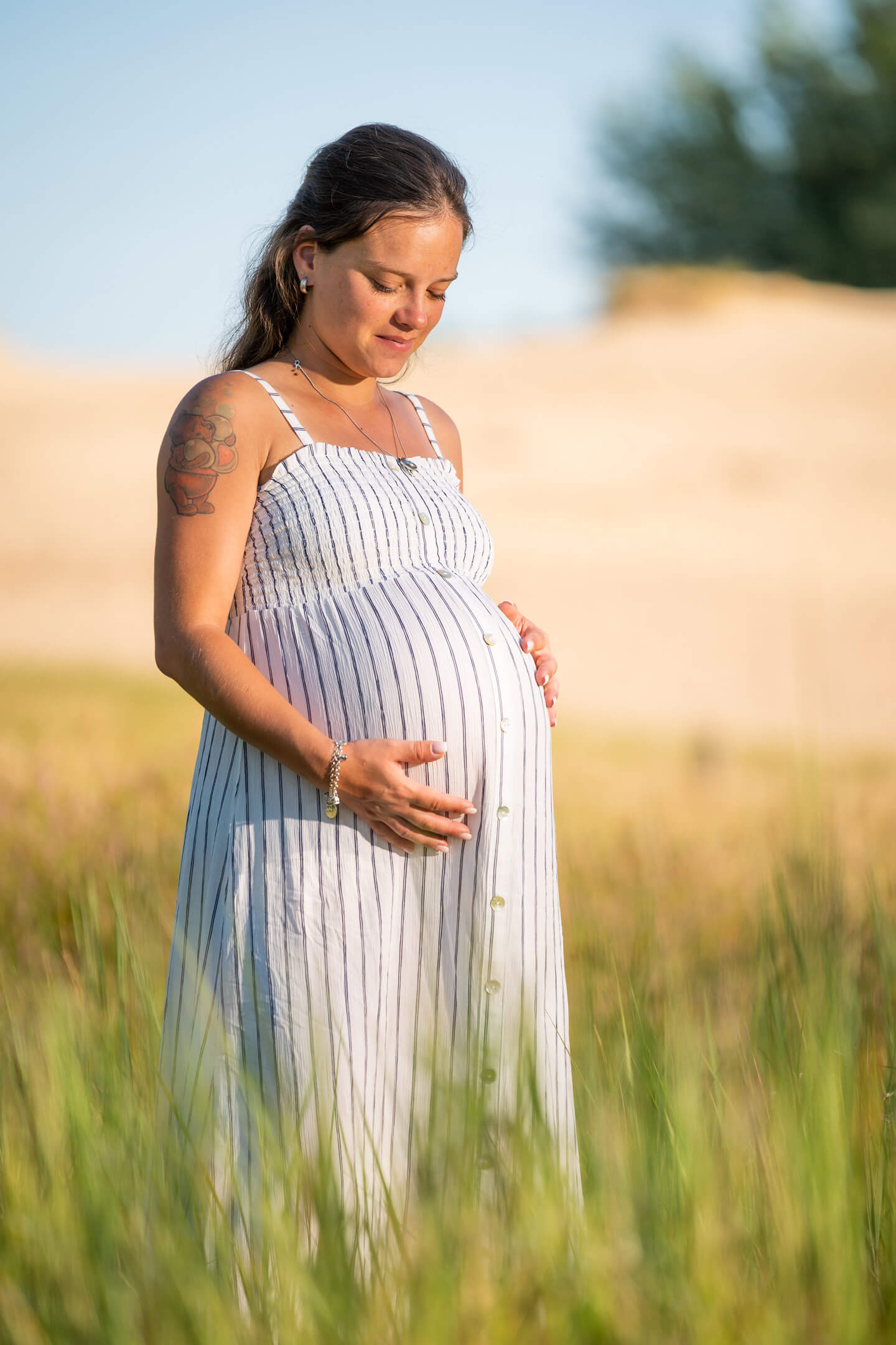 Babybauchbilder in den Boberger Dünen