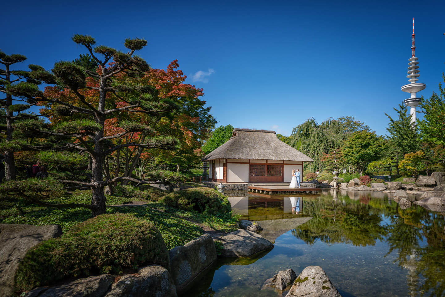 Japanischer Garten Hochzeits-Shooting