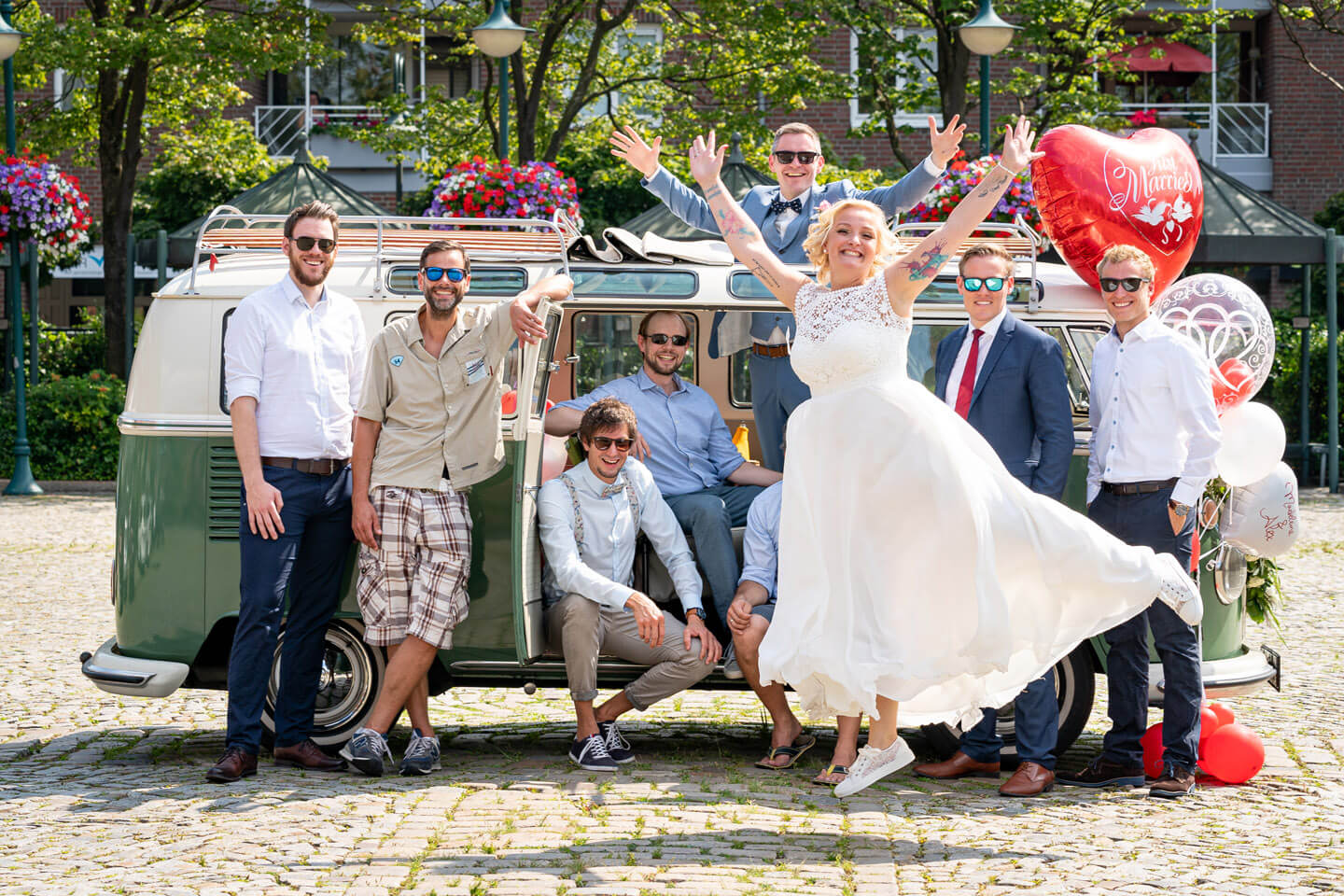 Phtobombing durch die Braut