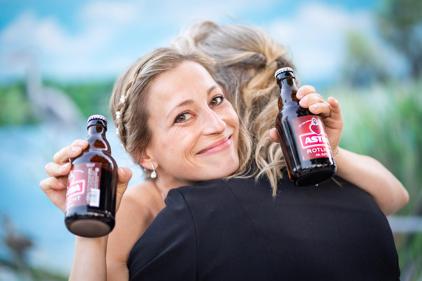 Braut mit Astra Rotlicht