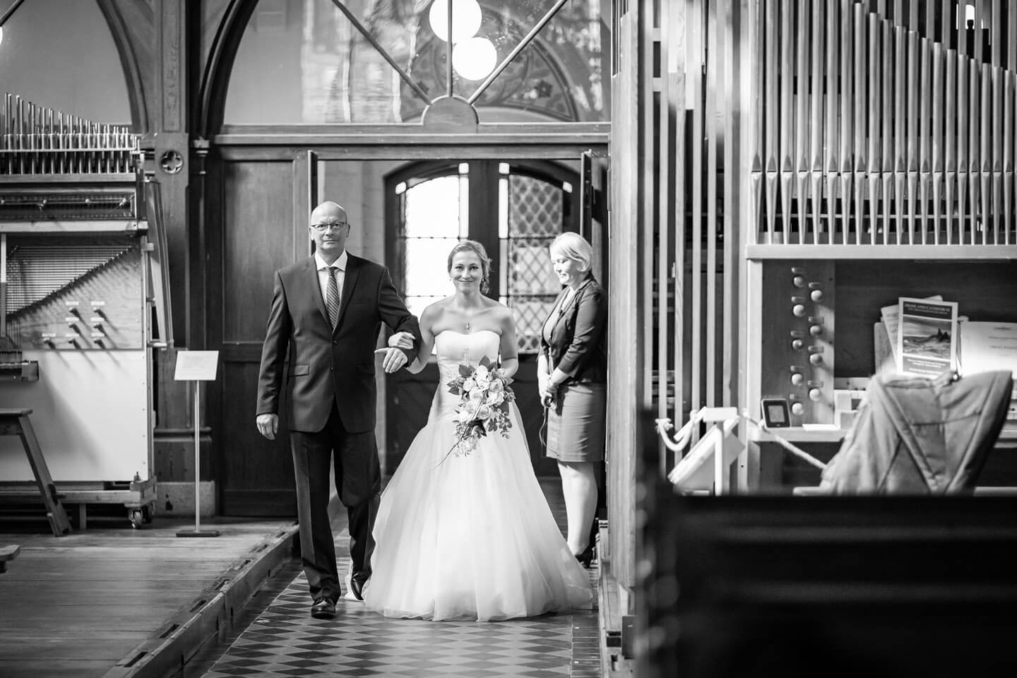 Einzug der Braut mit Brautvater in Malchow