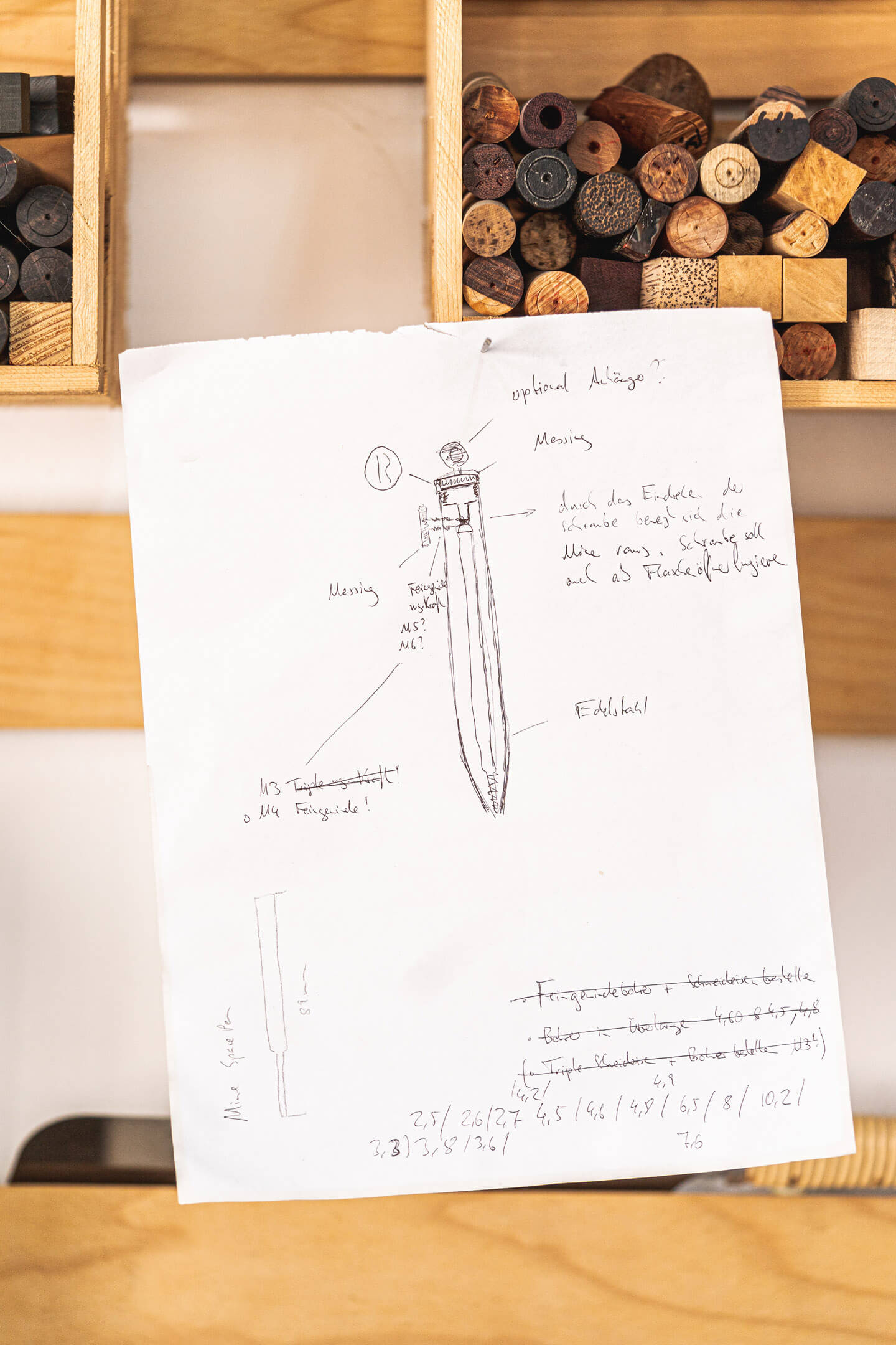 Von der Skizze zum fertigen Schreibgerät sind rund 400 Arbeitsschritte nötig