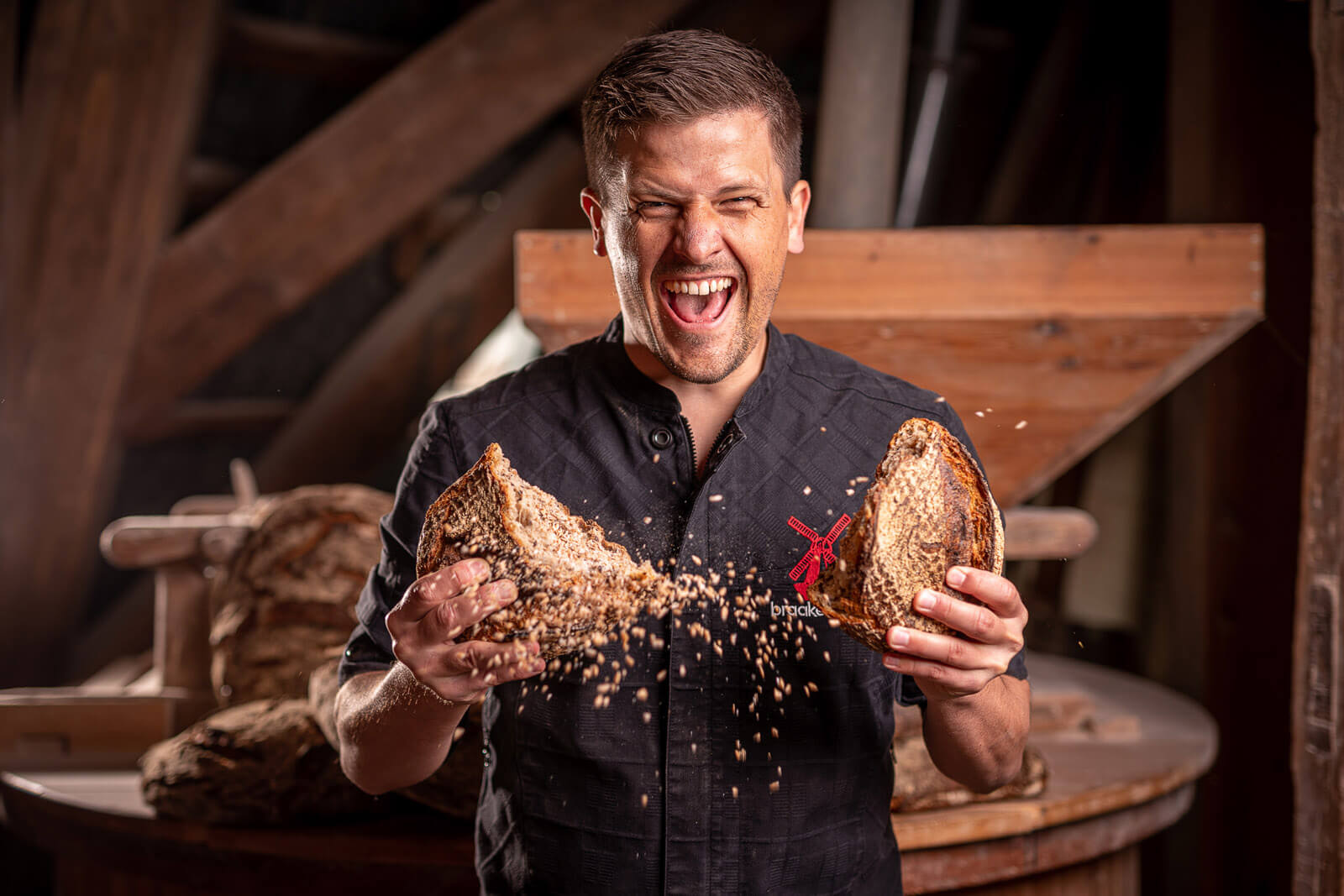Authentische Handwerkerfotos. Hier: Bäckermeister Tim Lessau