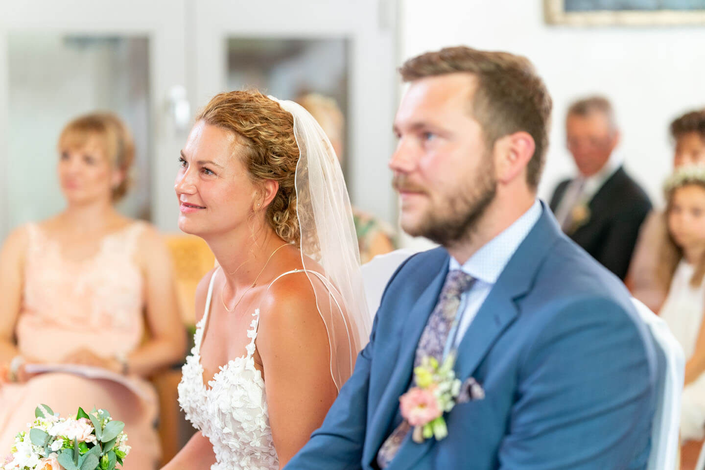 Brautpaar während ihrer Trauung