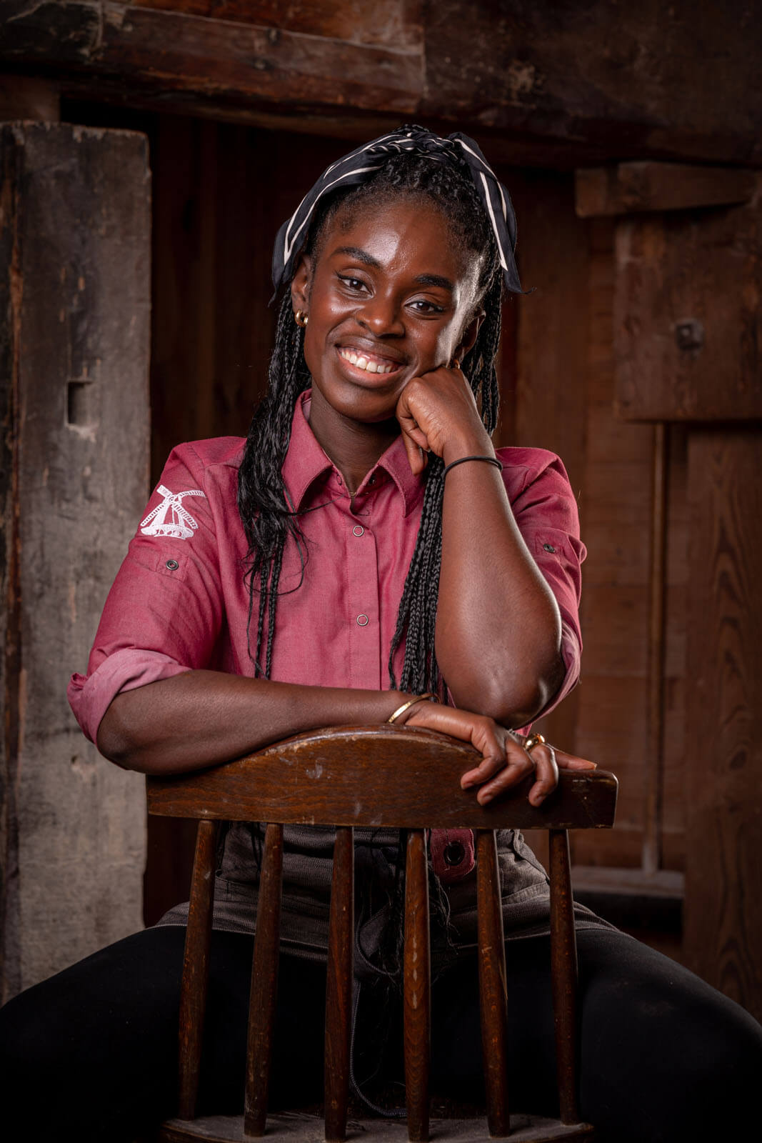 Mitarbeiterin Braaker Mühle beim Fotoshooting. Fotograf: Florian Läufer